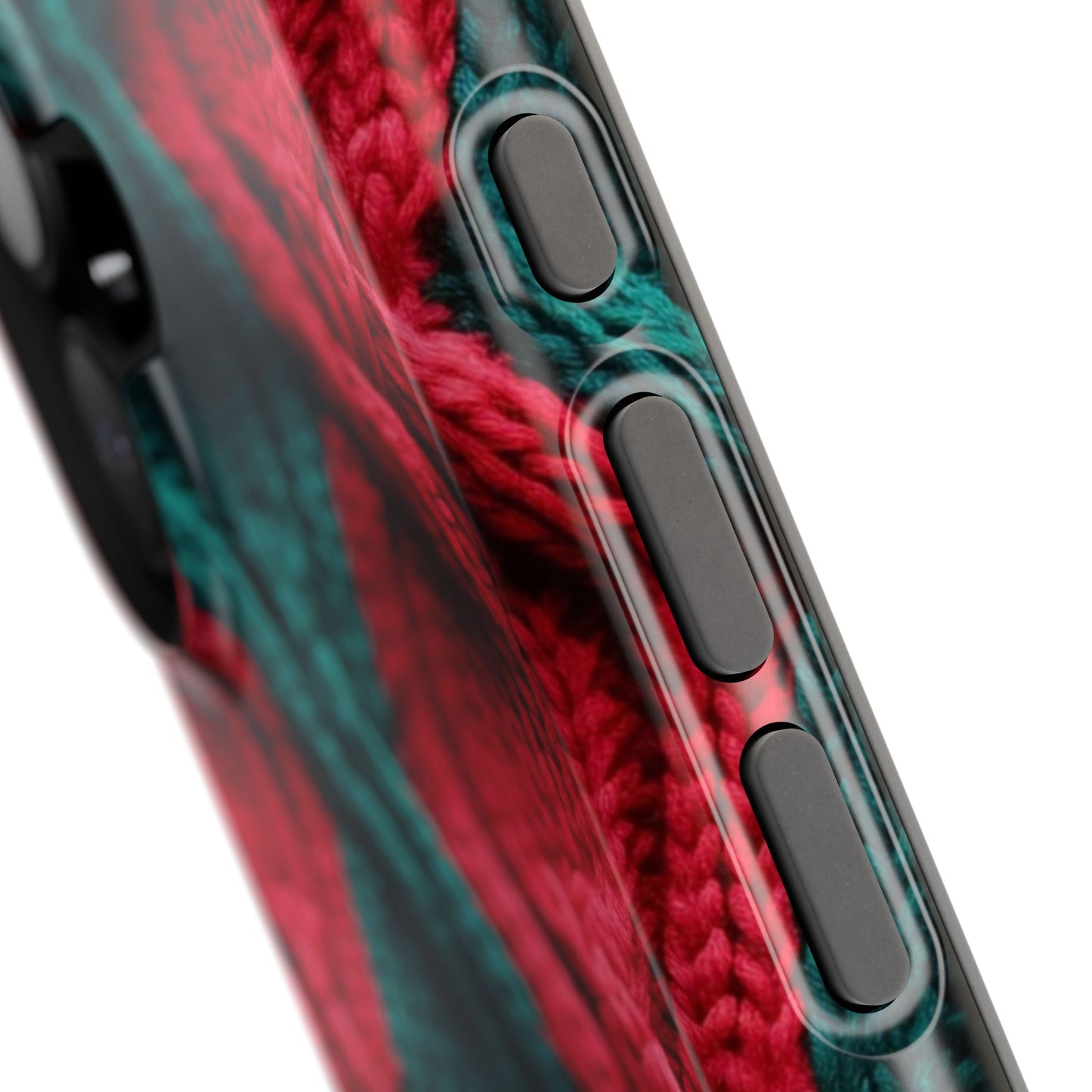 Vintage Christmas Crocheted Afghan Phone Case - Personalized Christmas Phone Case Impact-Resistant Case