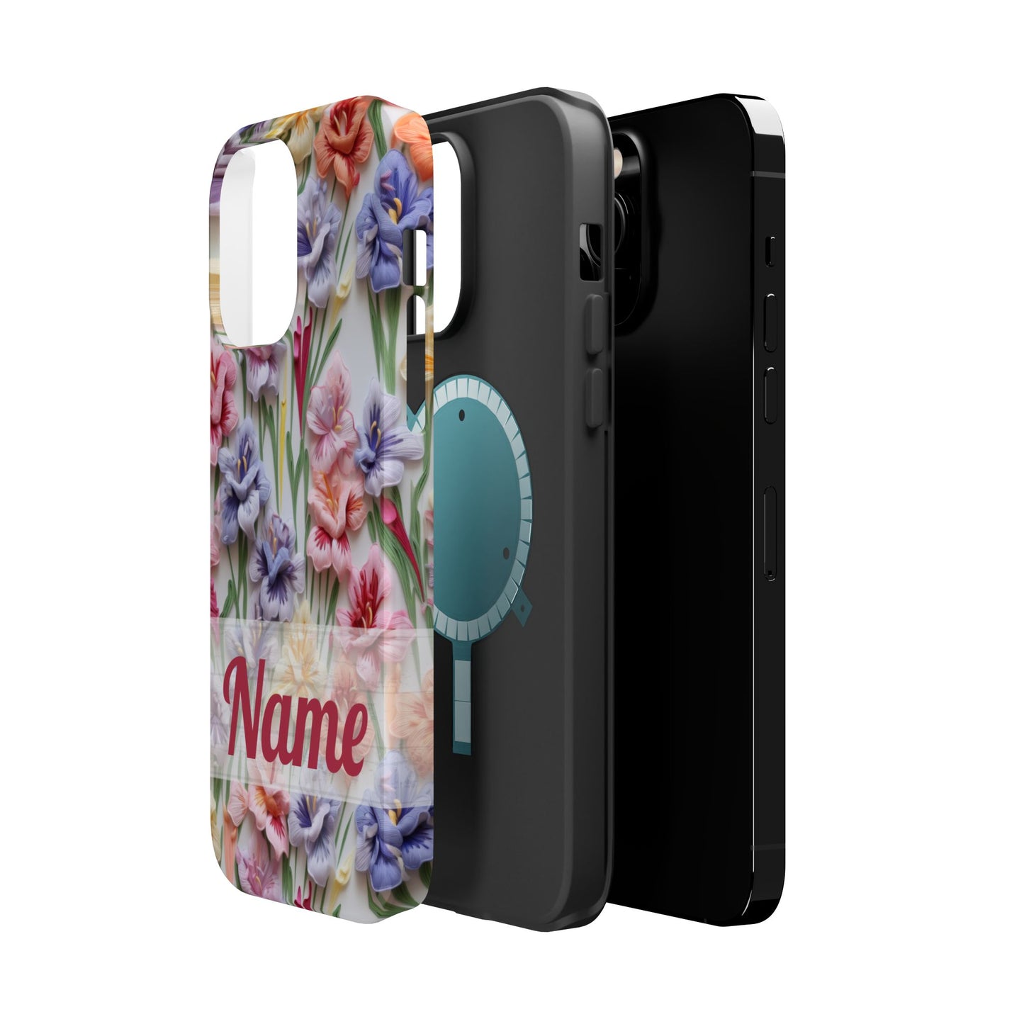 August Birth Flower Phone Case • 3D Gladiolus iPhone Cover • Pastel Floral MagSafe Gift