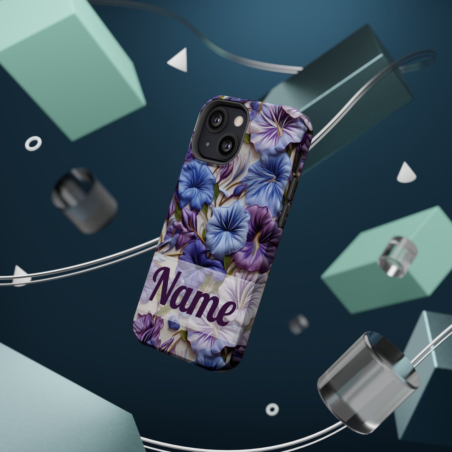 September Birth Flower Phone Case • Morning Glory iPhone Cover • Purple MagSafe Gift