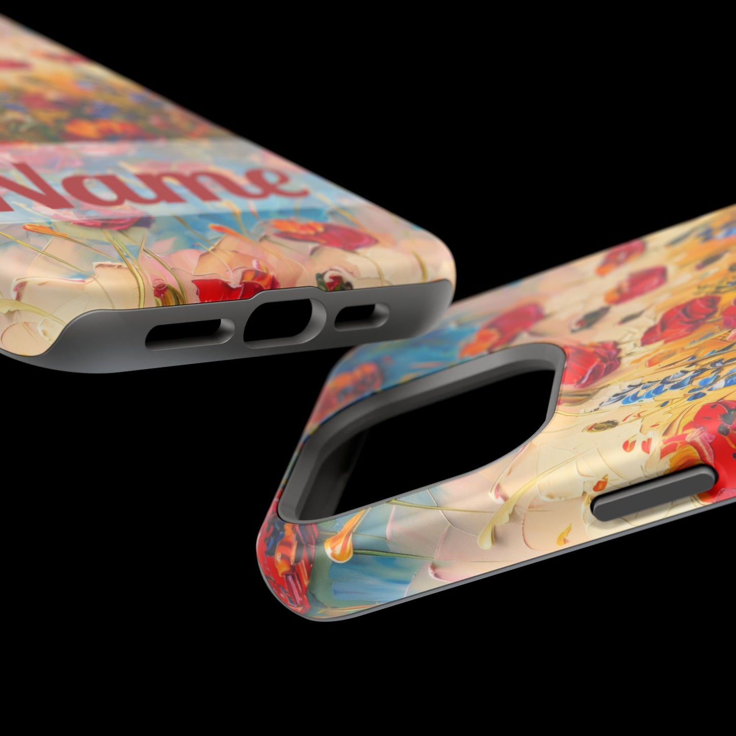 August Birth Flower Phone Case • Red Poppies Poppy iPhone Cover • Colorful Floral MagSafe Gift