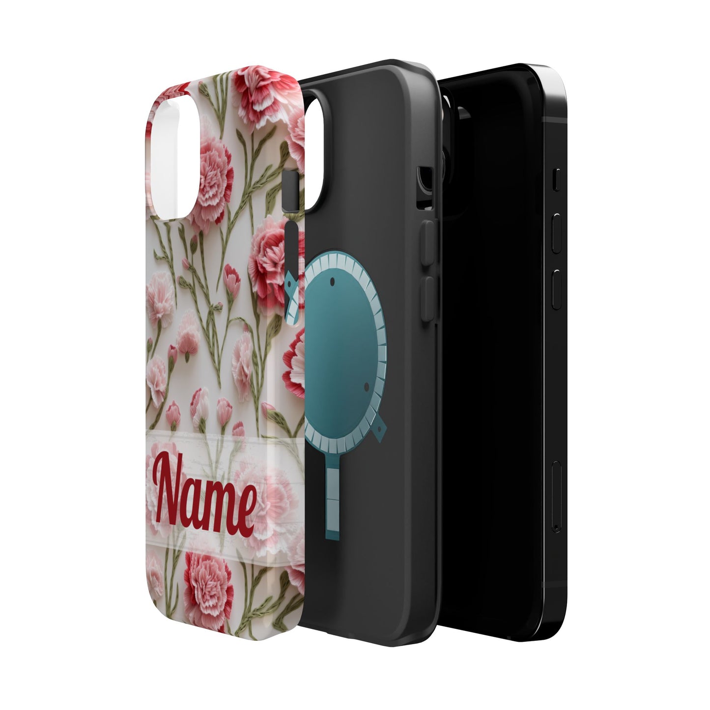 January Birth Flower Phone Case • Pink Carnation iPhone Cover • MagSafe Gift for Her