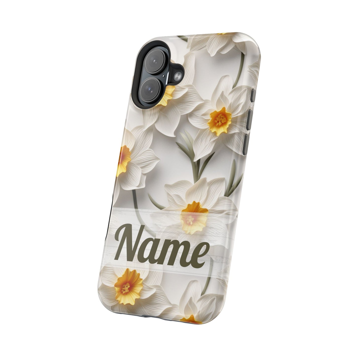 March Birth Flower Phone Case • 3D Daffodil iPhone Cover • Spring Floral MagSafe Gift