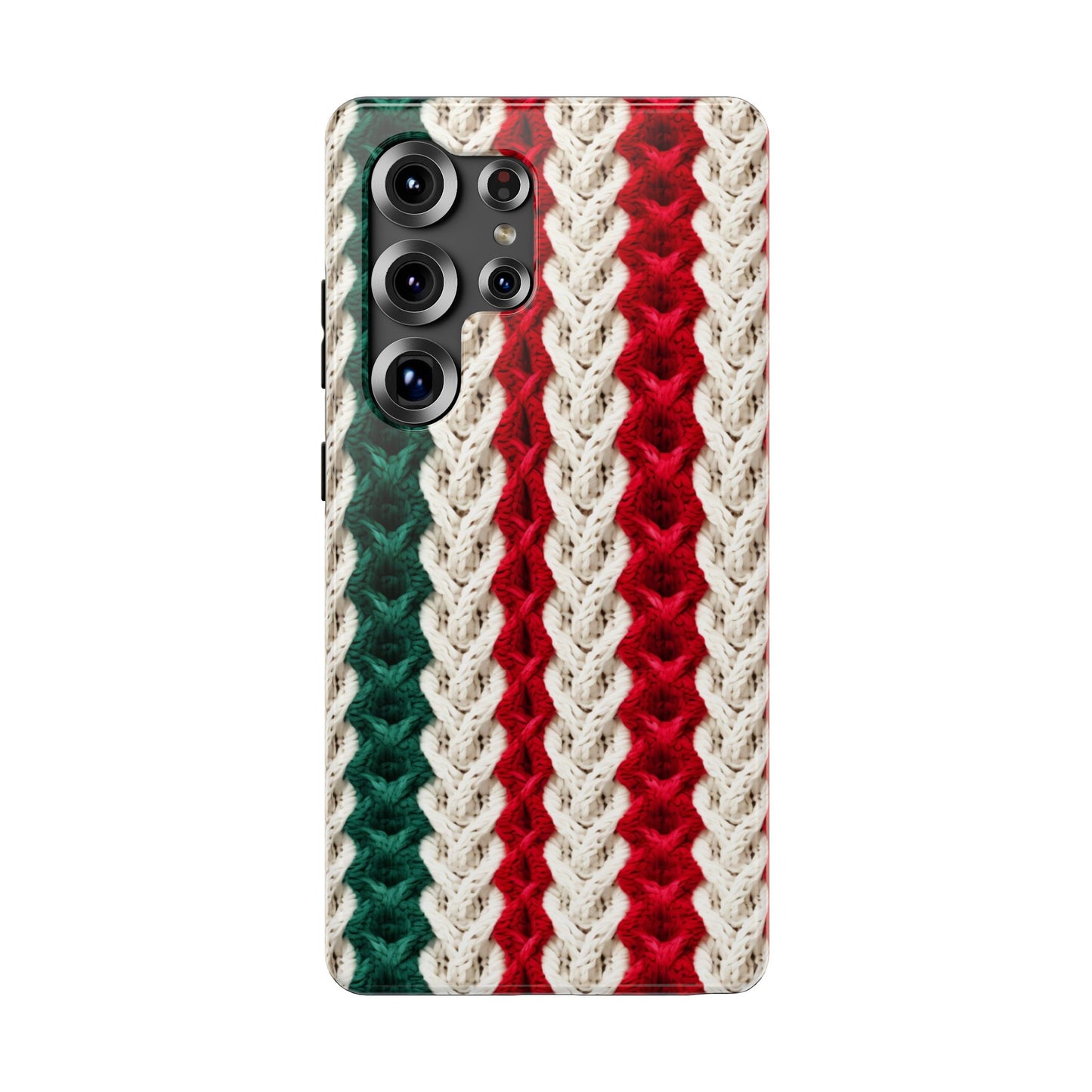 Vintage Christmas Crocheted Afghan Phone Case - Christmas Phone Case Impact-Resistant Case