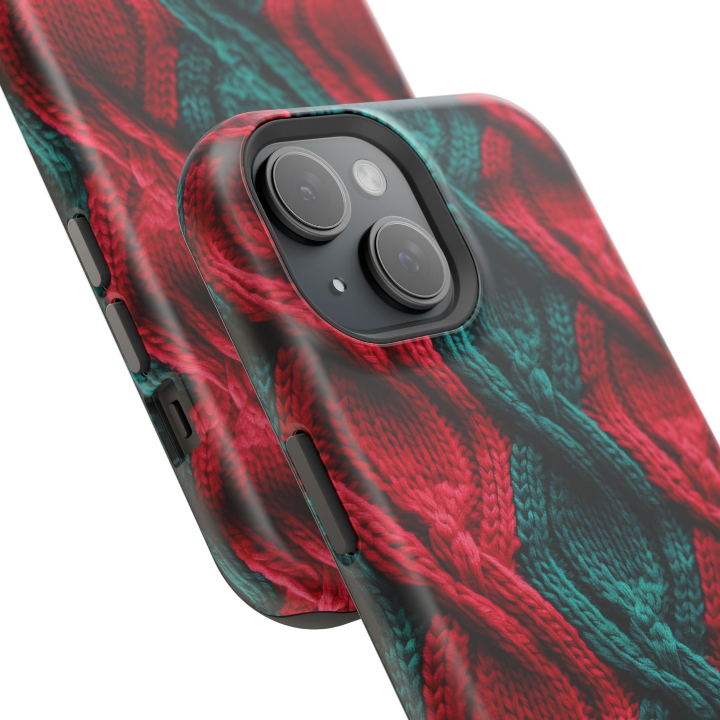 Vintage Christmas Crocheted Afghan Phone Case - Personalized Christmas Phone Case Impact-Resistant Case