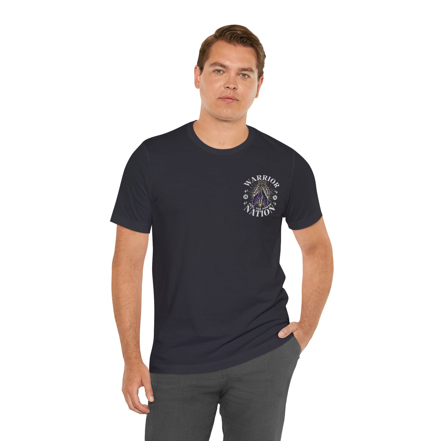 Warrior Nation POCKET DESIGN - Bella Canvas 3001 Unisex Jersey Short Sleeve Tee