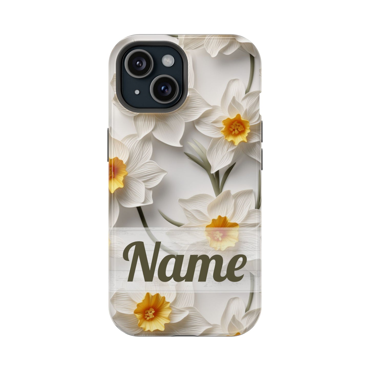 March Birth Flower Phone Case • 3D Daffodil iPhone Cover • Spring Floral MagSafe Gift