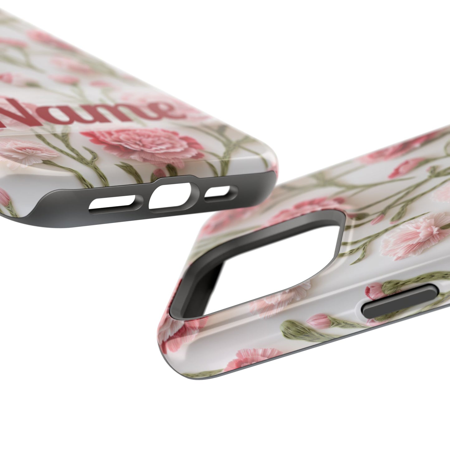 January Birth Flower Phone Case • Pink Carnation iPhone Cover • MagSafe Gift for Her