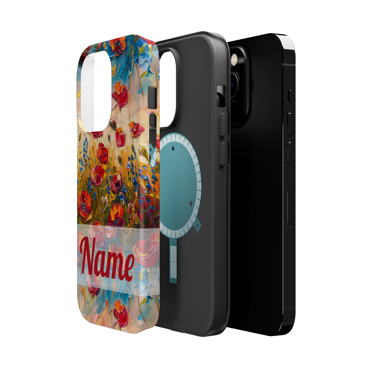 August Birth Flower Phone Case • Red Poppies Poppy iPhone Cover • Colorful Floral MagSafe Gift