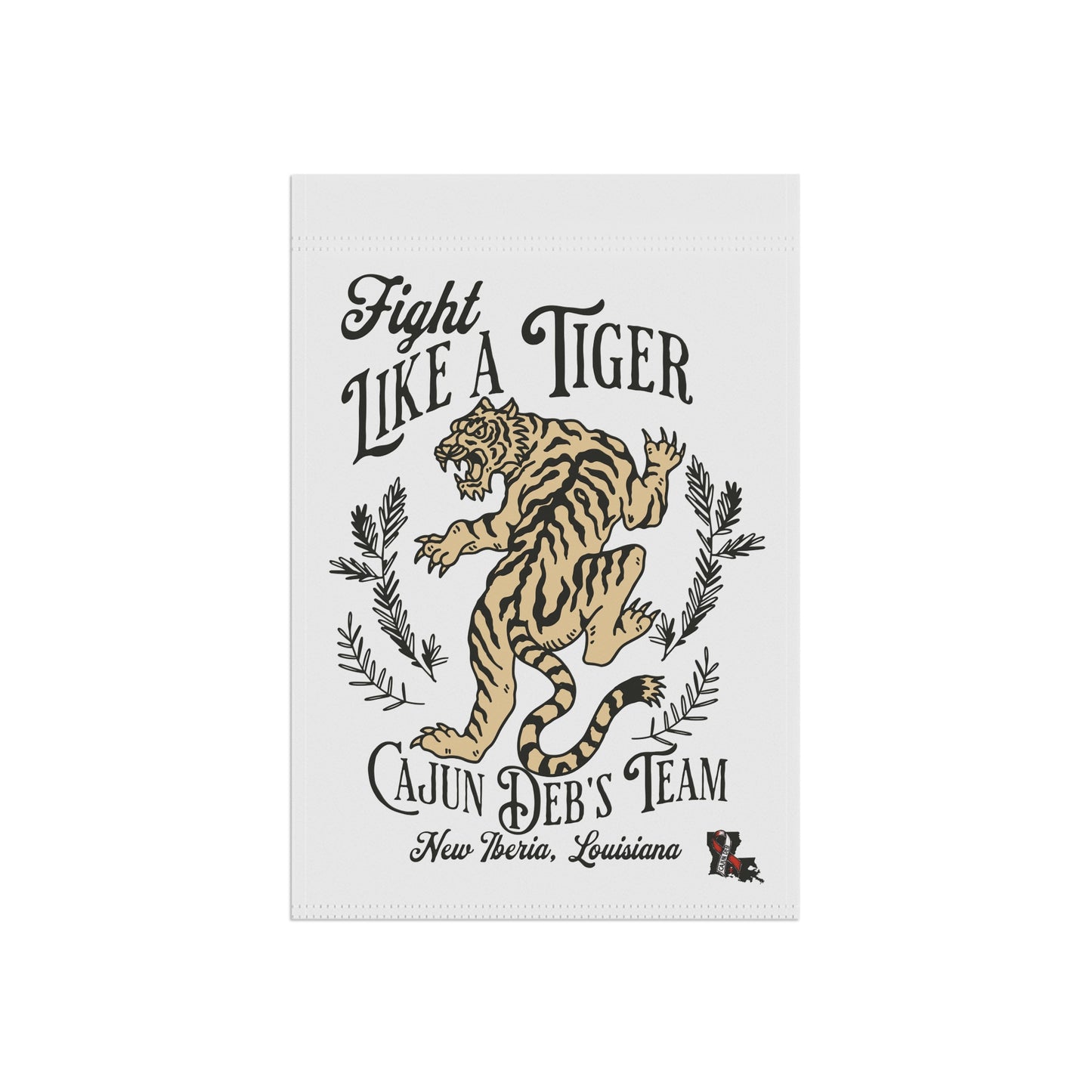 CAJUN DEB Outdoor Tiger Team Garden Banner - Fight Like a Tiger Garden Flag Decoration Cancer Awareness MDS