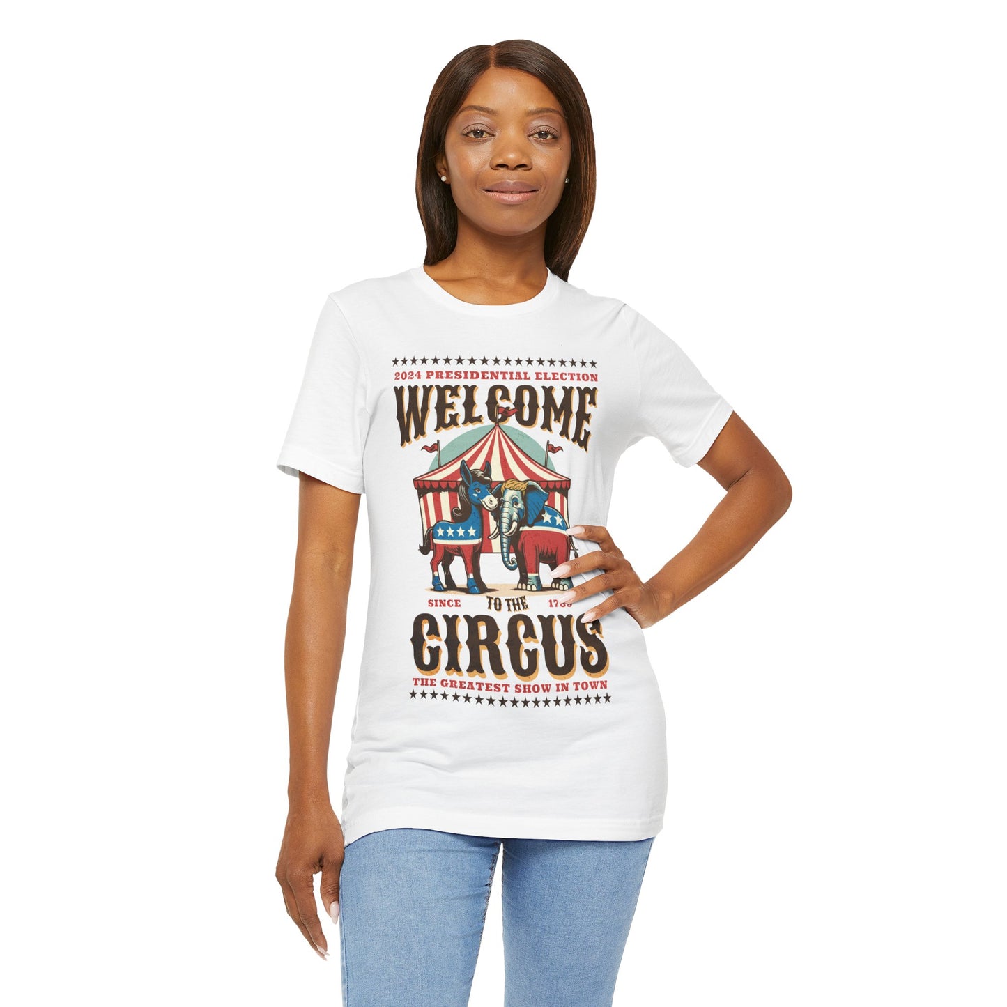 Political Election Circus 2024 - Bella Canvas 3001 Crewneck t-shirt