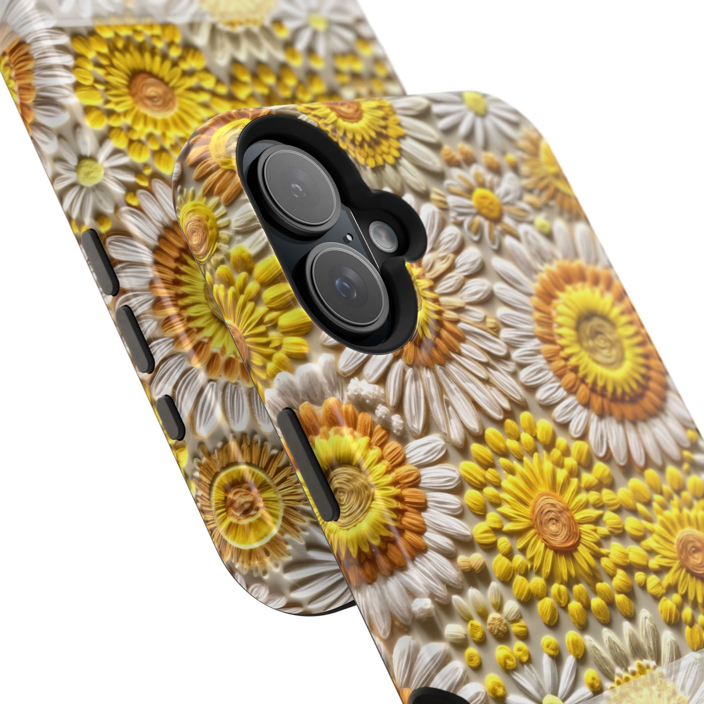 April Birth Flower Phone Case • Embroidered Daisy iPhone Cover • Colorful MagSafe Gift Idea