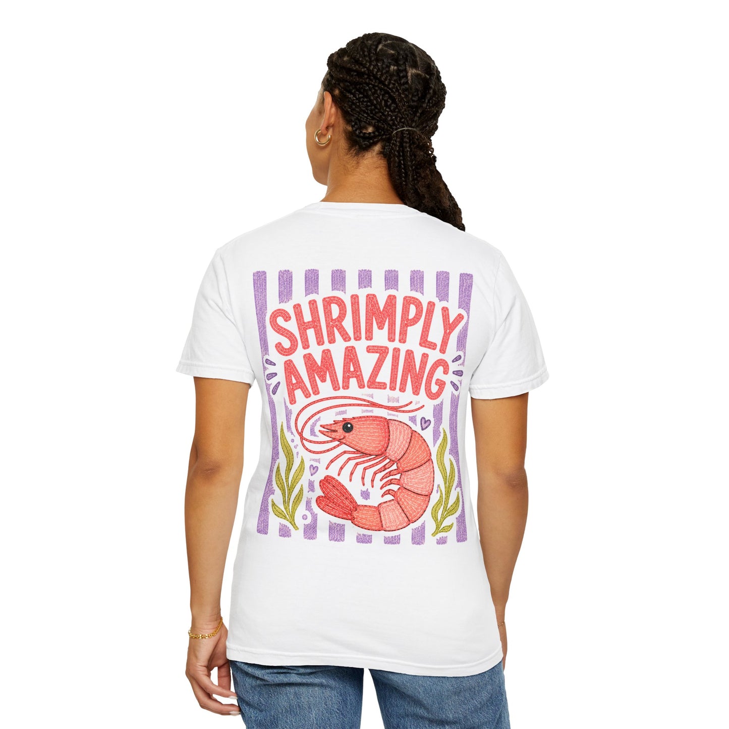 Shrimply Amazing Shrimp Shirt | Comfort Colors 1717 | Funny Seafood Tee | Cajun Deb Collection