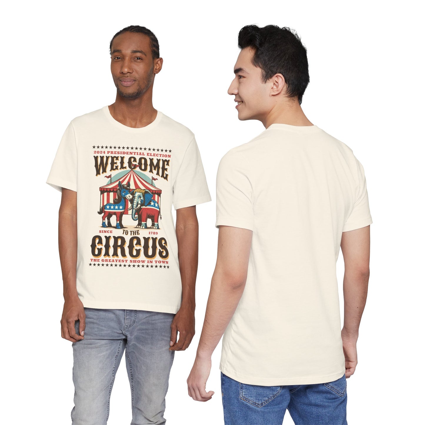 Political Election Circus 2024 - Bella Canvas 3001 Crewneck t-shirt