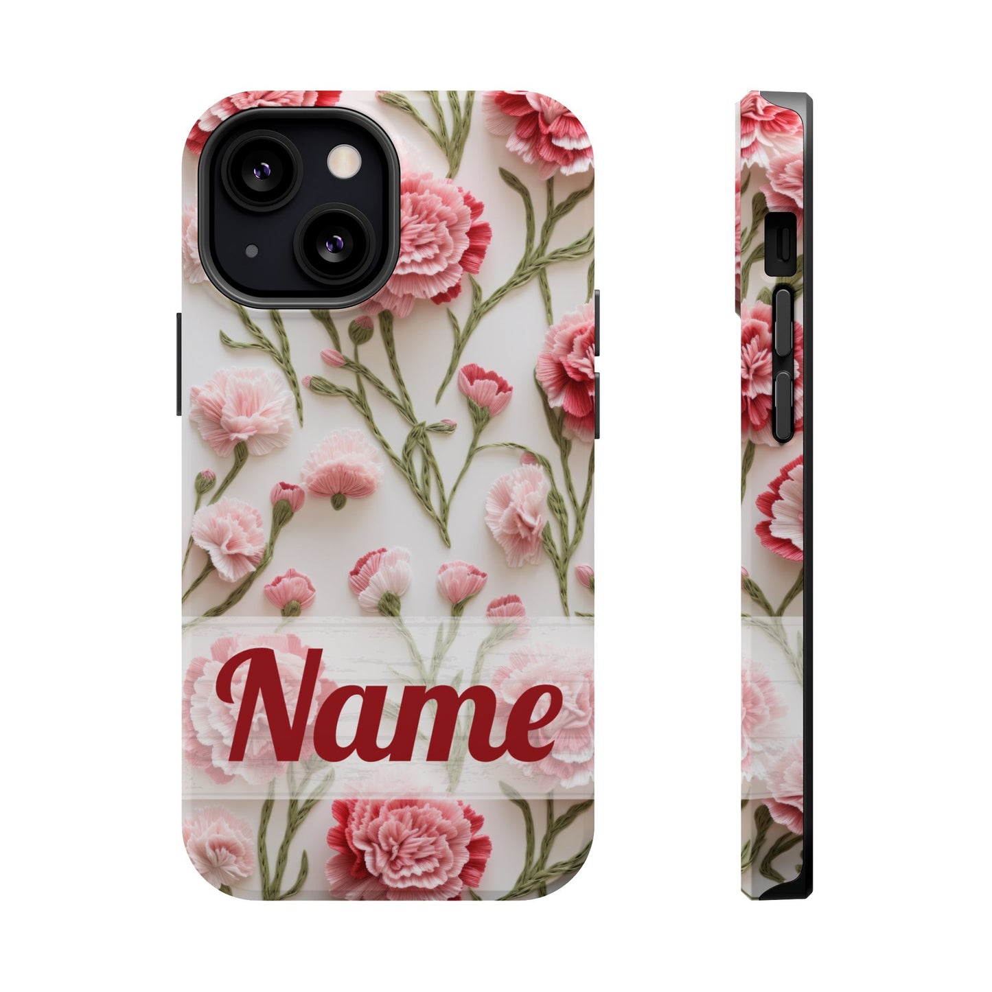 January Birth Flower Phone Case • Pink Carnation iPhone Cover • MagSafe Gift for Her