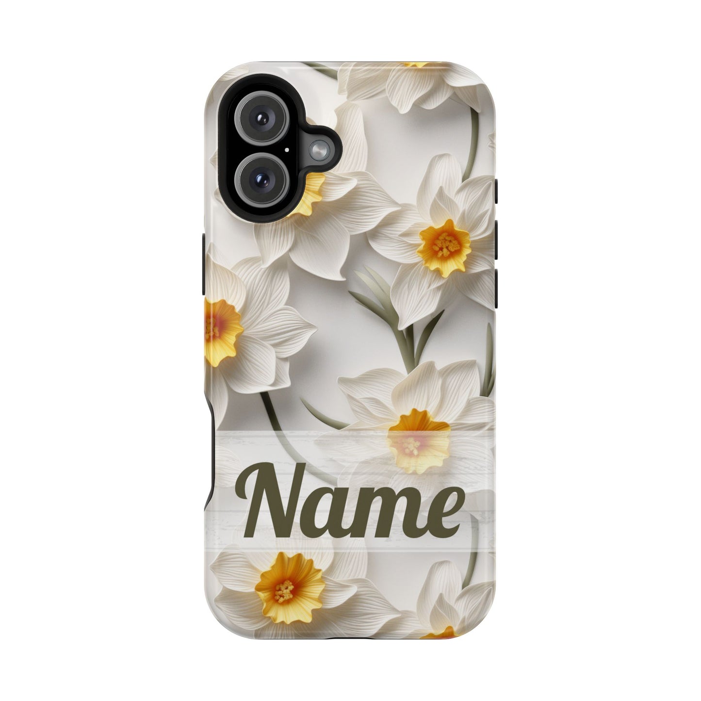 March Birth Flower Phone Case • 3D Daffodil iPhone Cover • Spring Floral MagSafe Gift