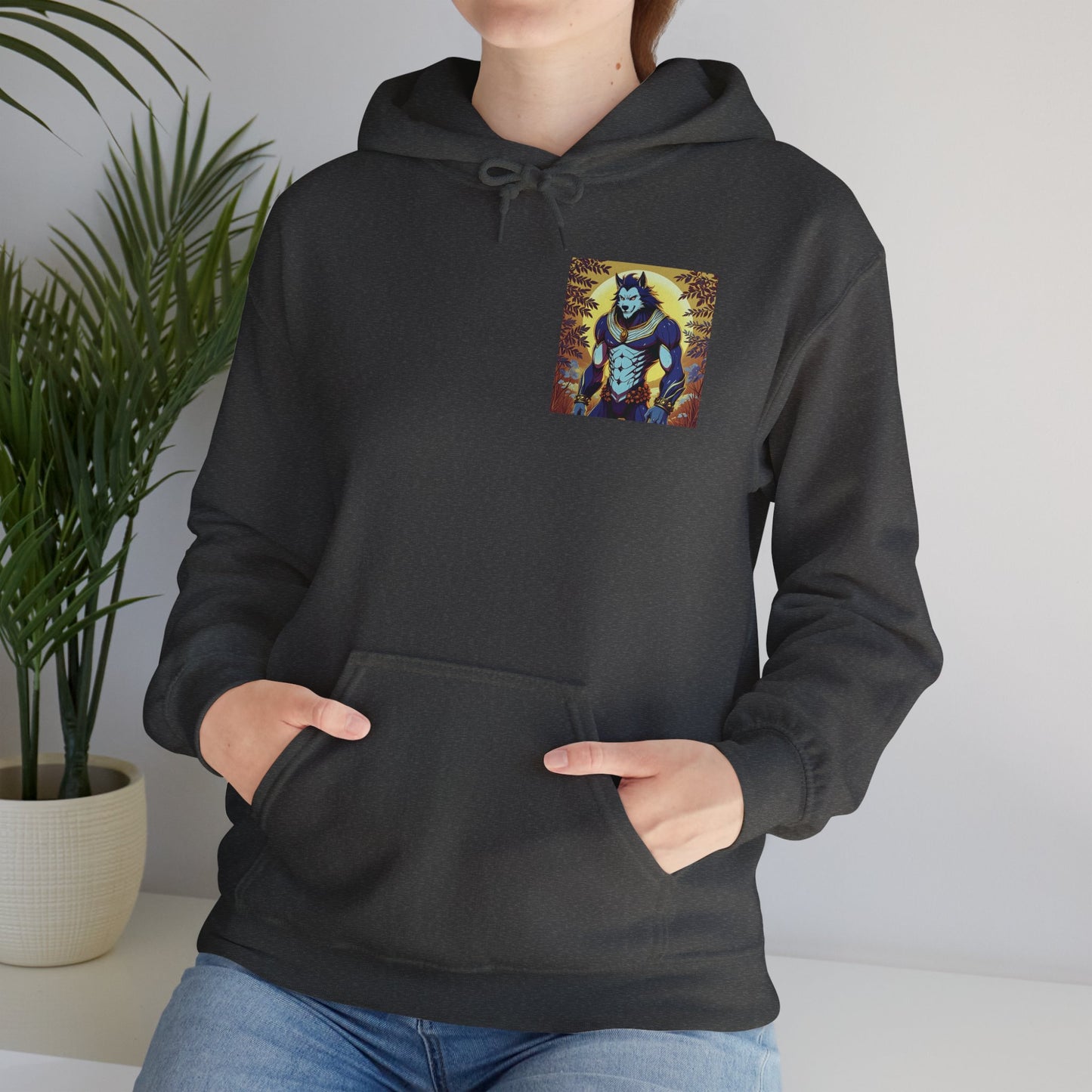 Anime Hoodie Werewolf Halloween Unisex Heavy Blend™ Hooded Sweatshirt Gildan 18500