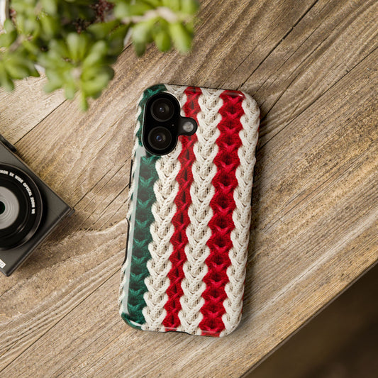 Vintage Christmas Crocheted Afghan Phone Case - Christmas Phone Case Impact-Resistant Case