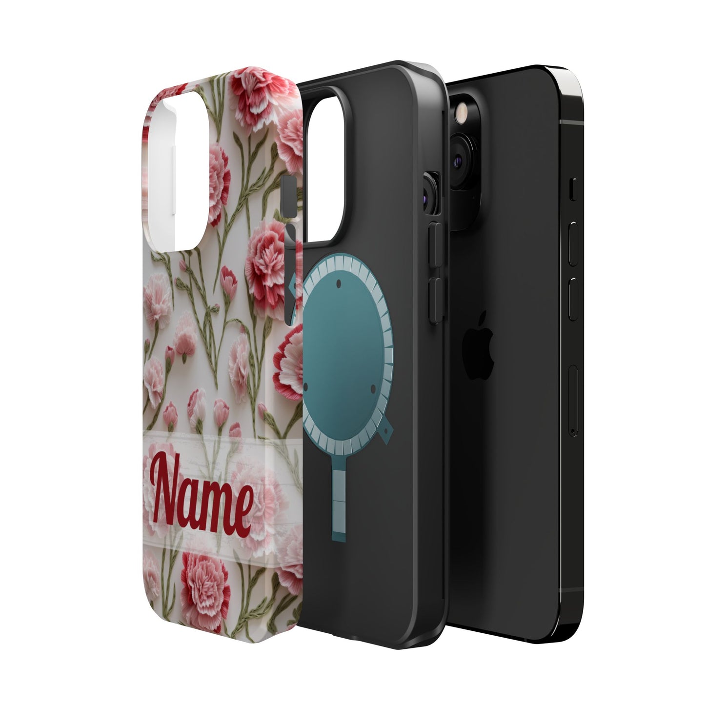 January Birth Flower Phone Case • Pink Carnation iPhone Cover • MagSafe Gift for Her