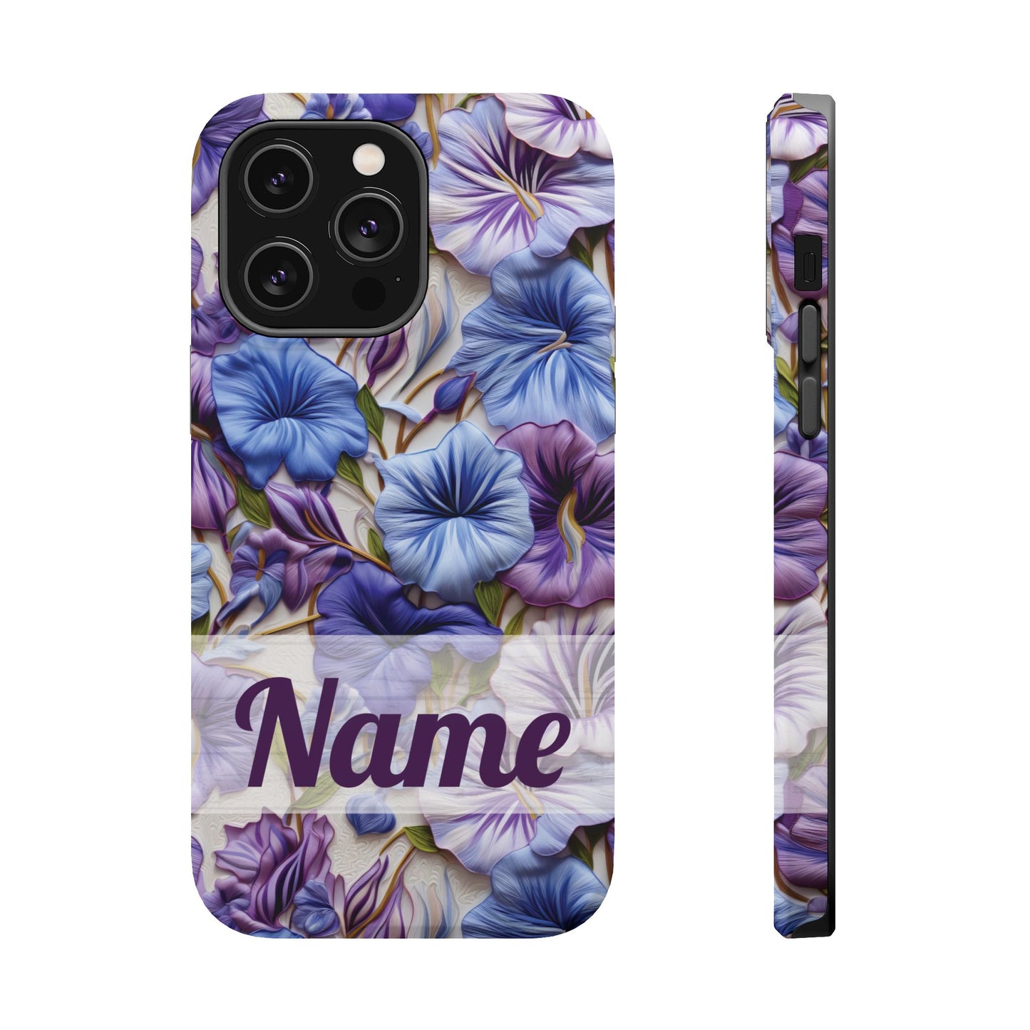 September Birth Flower Phone Case • Morning Glory iPhone Cover • Purple MagSafe Gift