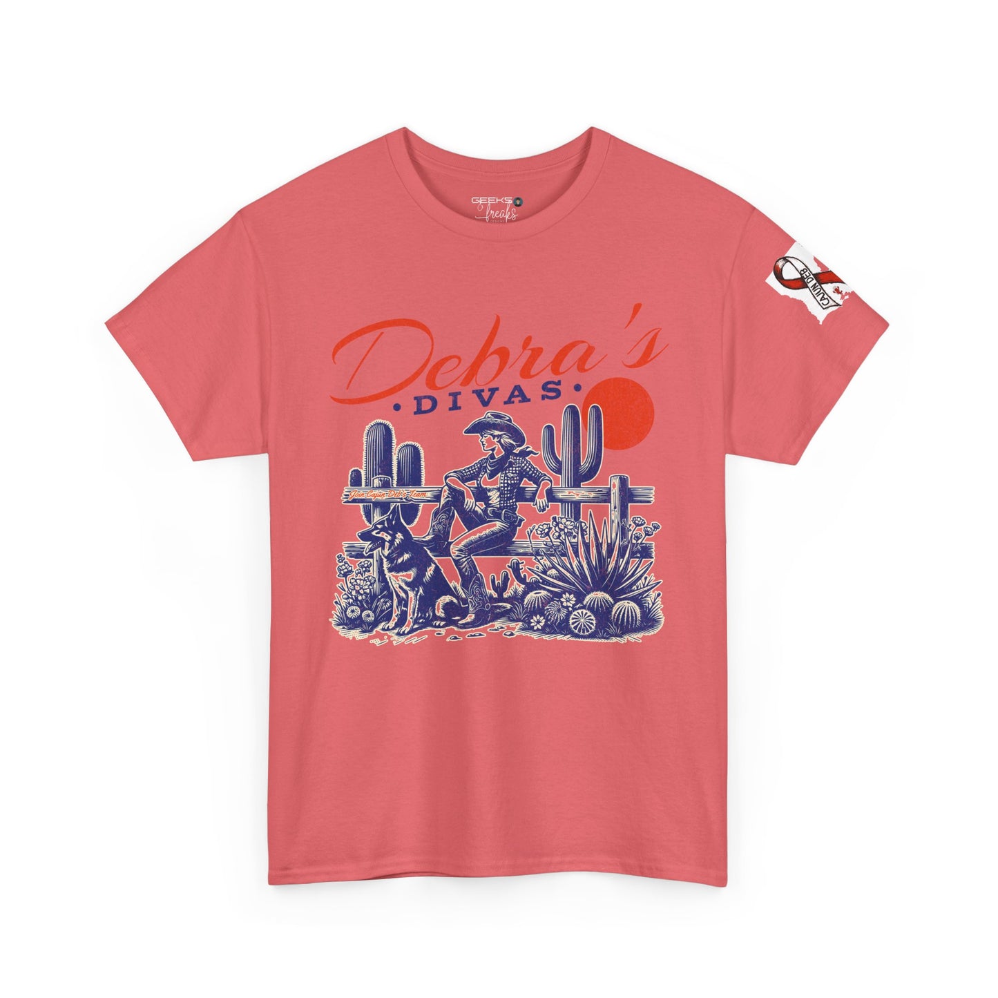 Debra’s Divas Cowgirl Tee | Vintage Western Gift Shirt GILDAN 5000 Desert Diva Unisex Heavy Cotton Tee, Cowgirl Western Shirt,Trendy Graphic Tee, Gift for Dog Lovers, Vintage Desert Style