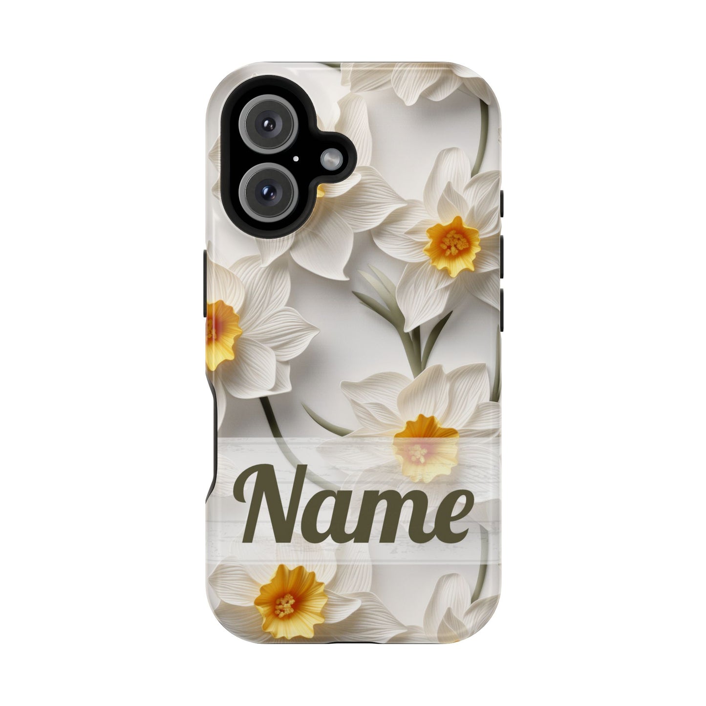 March Birth Flower Phone Case • 3D Daffodil iPhone Cover • Spring Floral MagSafe Gift