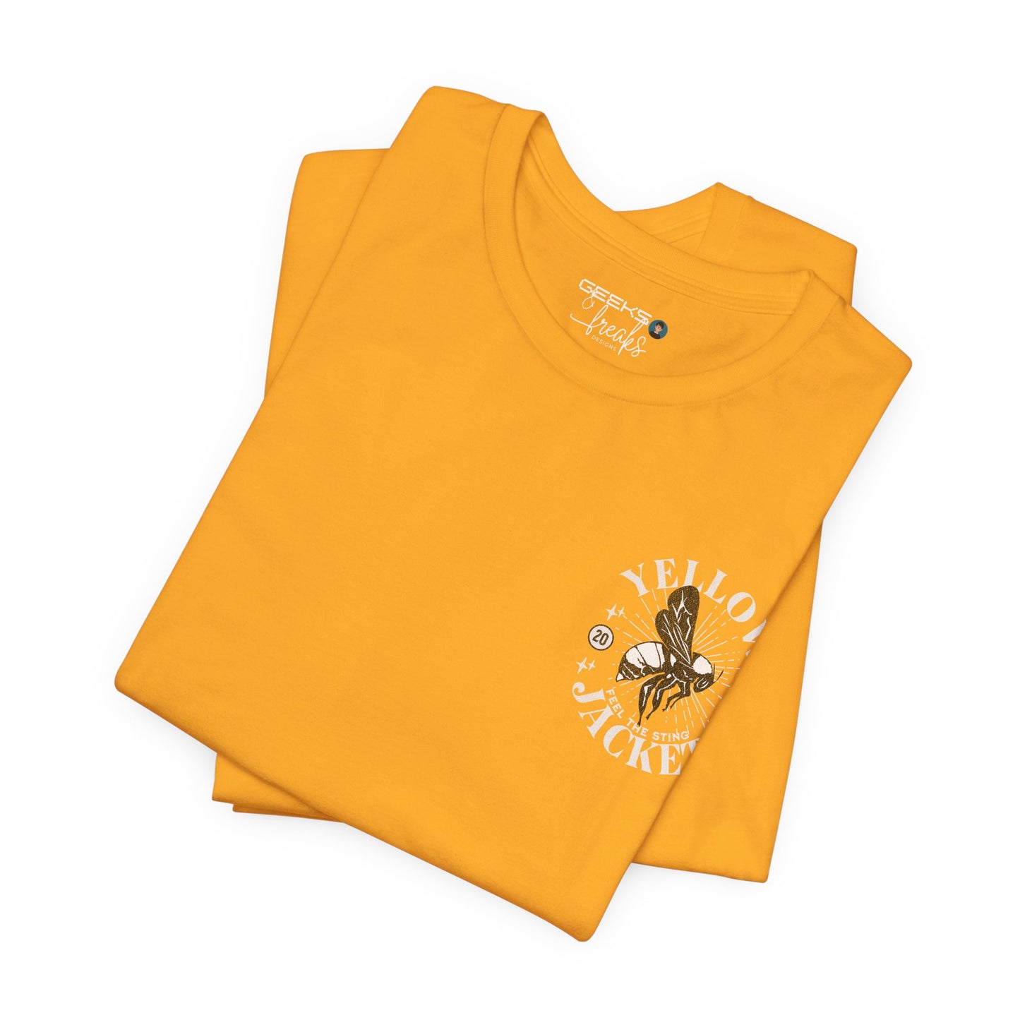 Yellowjacket Nation POCKET DESIGN - Bella Canvas 3001 Unisex Jersey Short Sleeve Tee