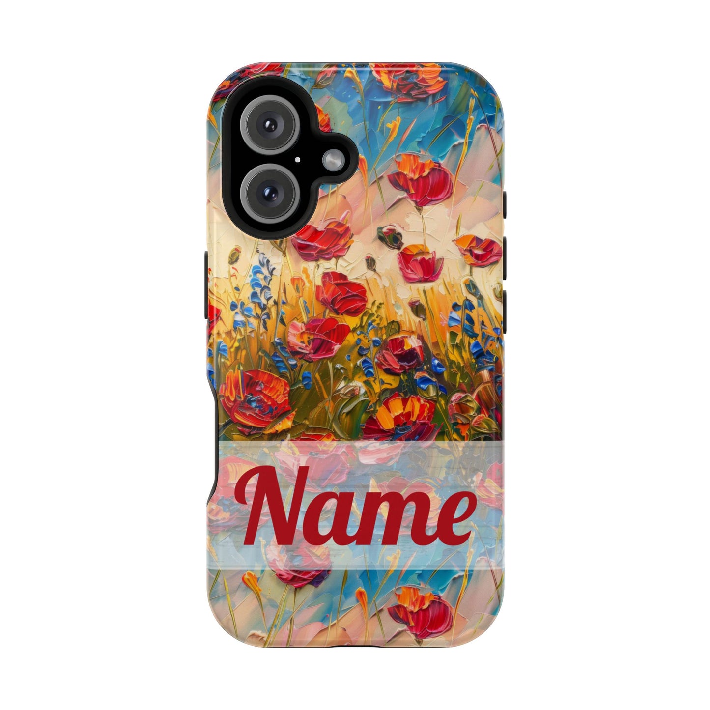 August Birth Flower Phone Case • Red Poppies Poppy iPhone Cover • Colorful Floral MagSafe Gift