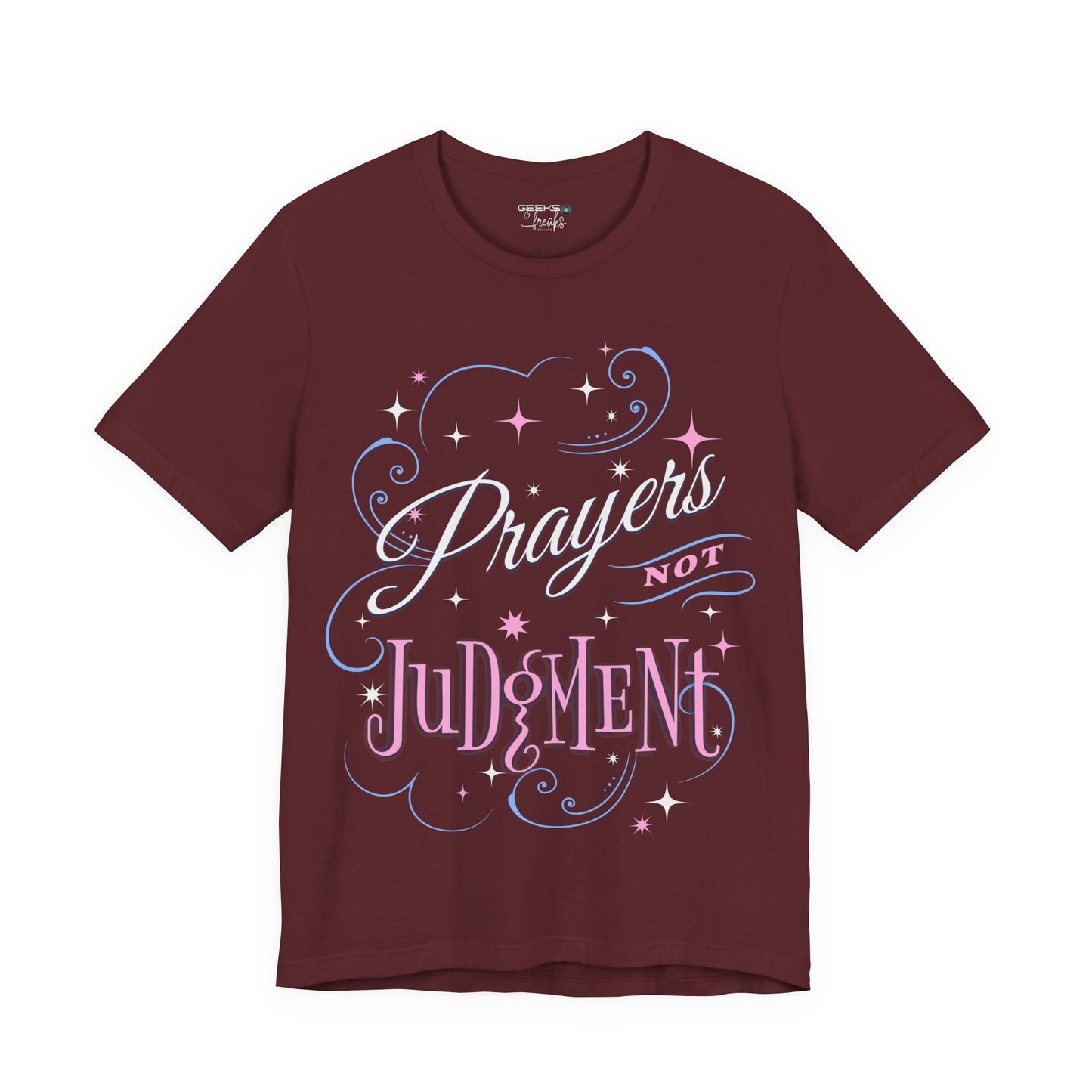 Prayers Not Judgment shirt - Bella Canvas 3001 Unisex Jersey Short Sleeve Tee Christian gift