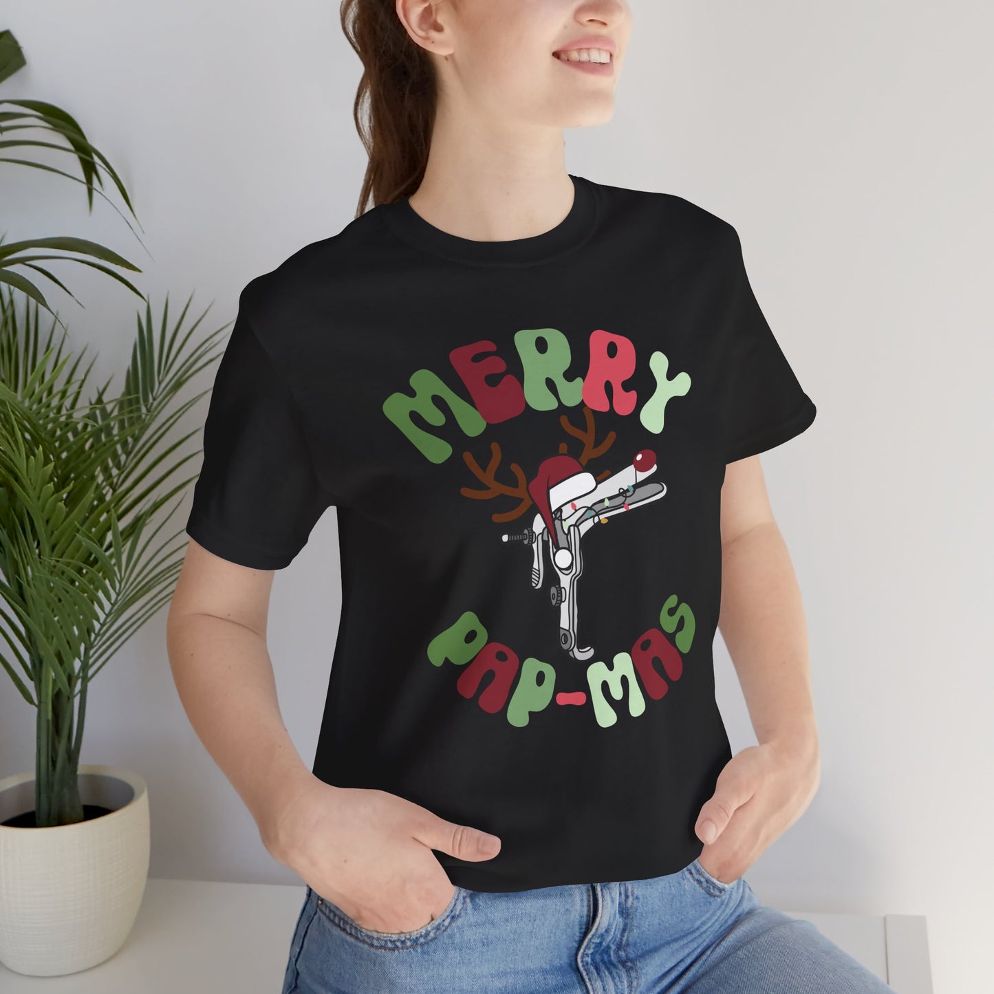 Merry Pap-Mas Funny Medical Christmas Sweatshirt gynecology family medicine - Unisex Jersey Short Sleeve Tee Bella Canva 3001