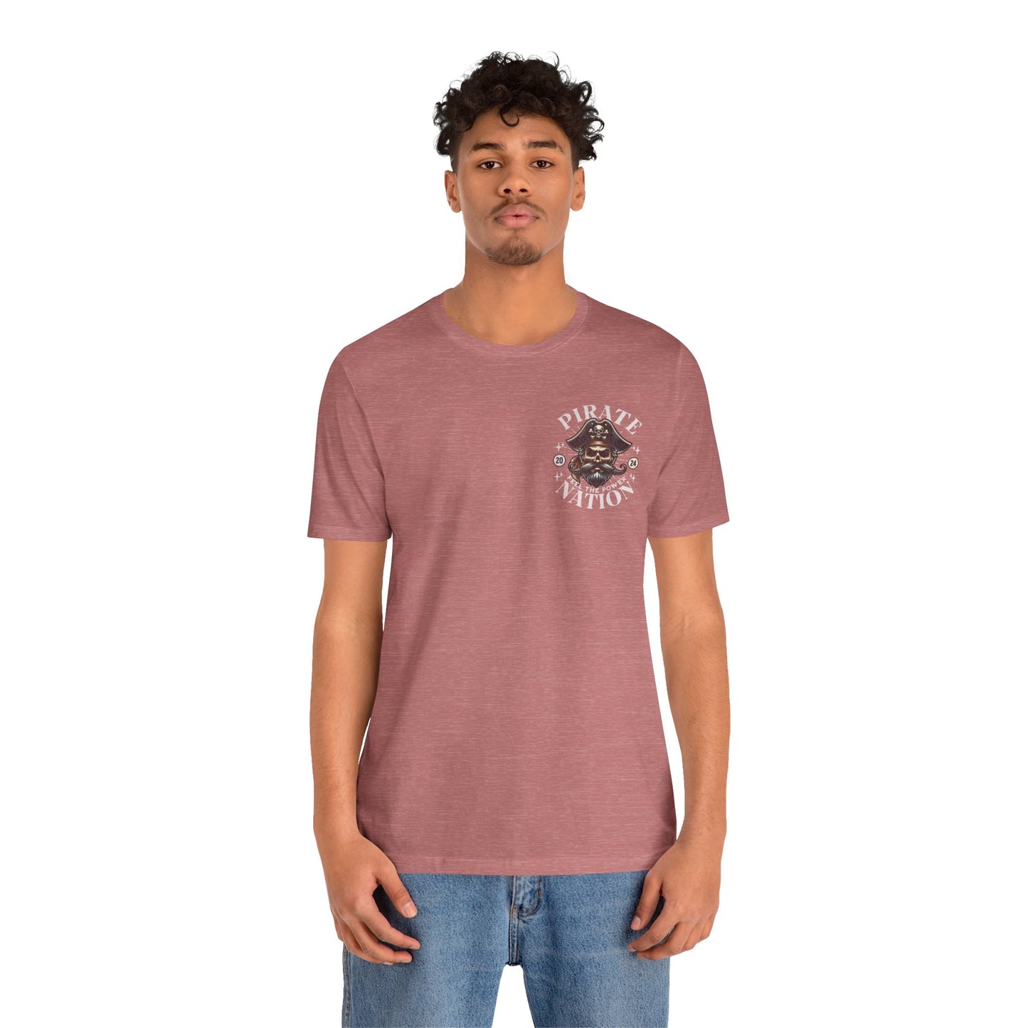 Pirate Nation POCKET DESIGN - Bella Canvas 3001 Unisex Jersey Short Sleeve Tee