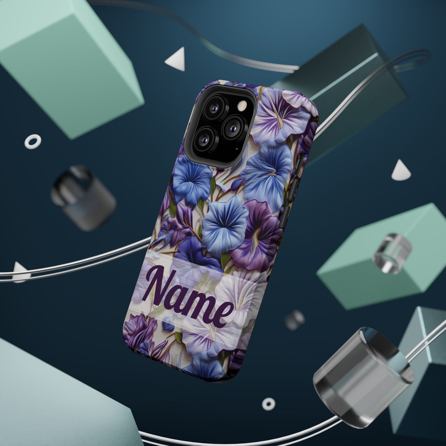 September Birth Flower Phone Case • Morning Glory iPhone Cover • Purple MagSafe Gift