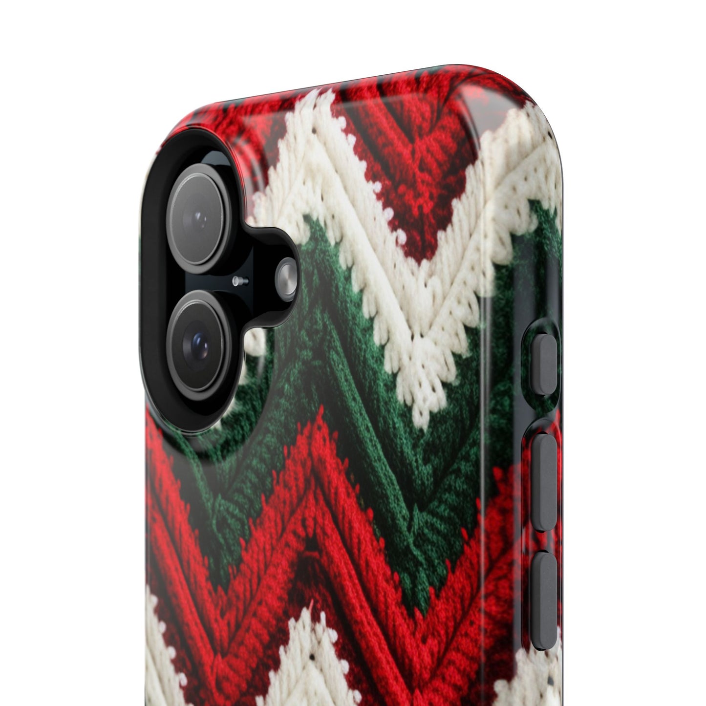 Vintage Christmas Crocheted Afghan Phone Case - Personalized Christmas Phone Case Impact-Resistant Case