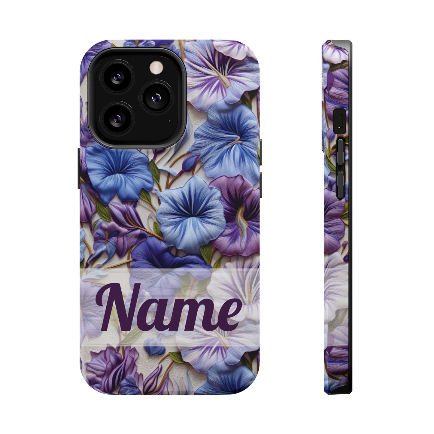 September Birth Flower Phone Case • Morning Glory iPhone Cover • Purple MagSafe Gift