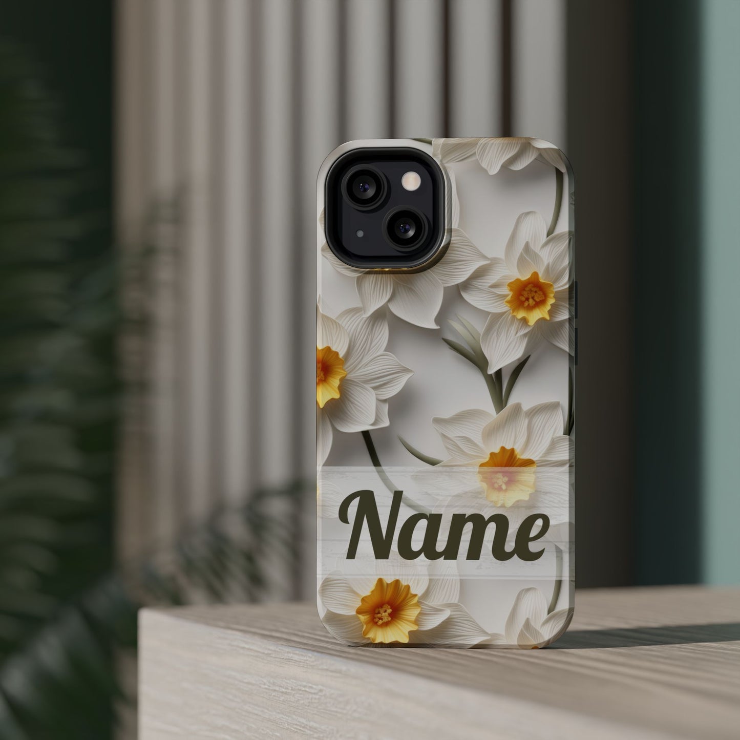 March Birth Flower Phone Case • 3D Daffodil iPhone Cover • Spring Floral MagSafe Gift