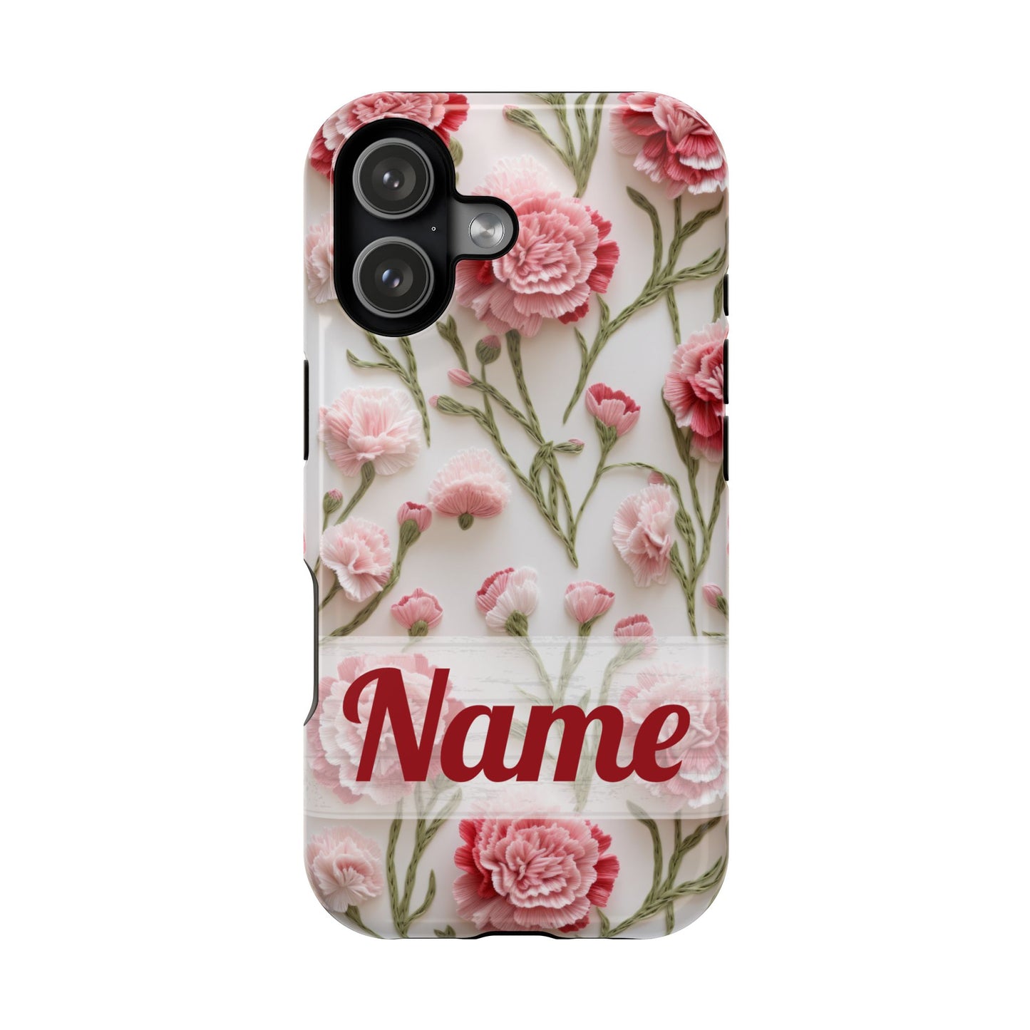 January Birth Flower Phone Case • Pink Carnation iPhone Cover • MagSafe Gift for Her
