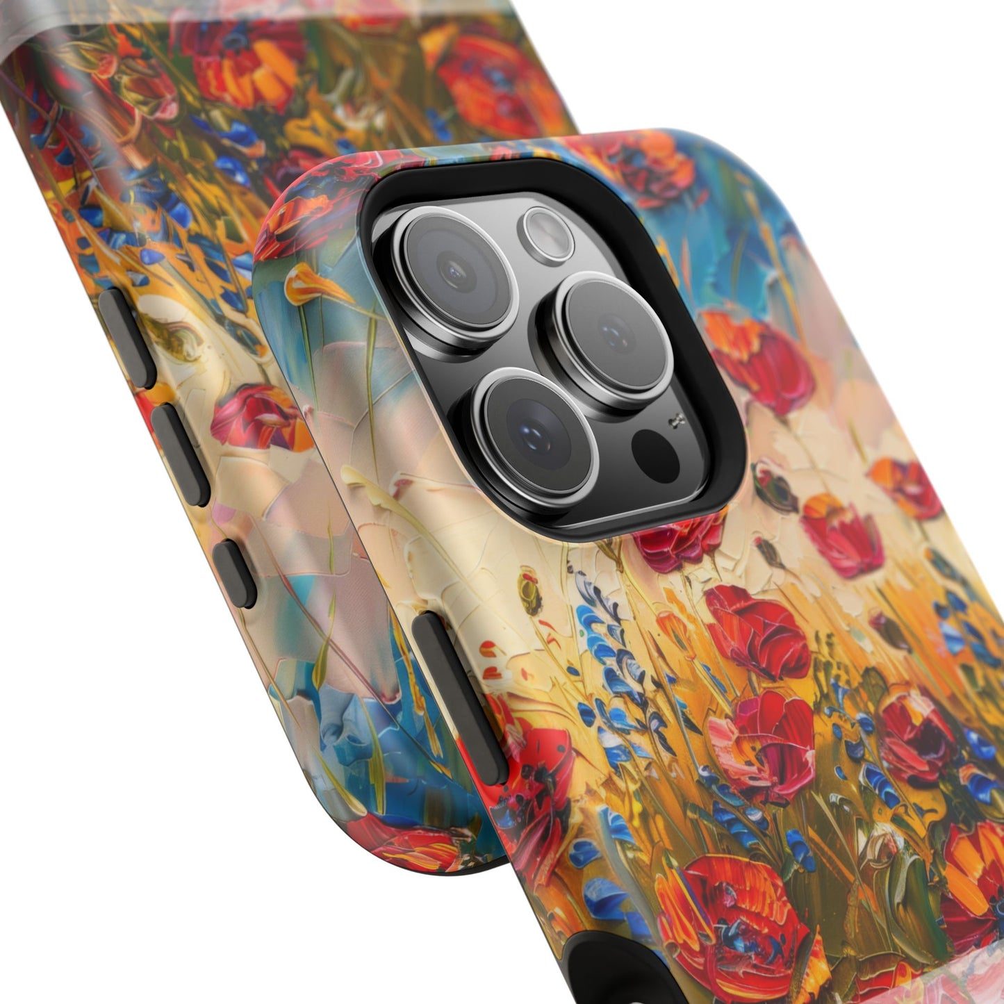 August Birth Flower Phone Case • Red Poppies Poppy iPhone Cover • Colorful Floral MagSafe Gift