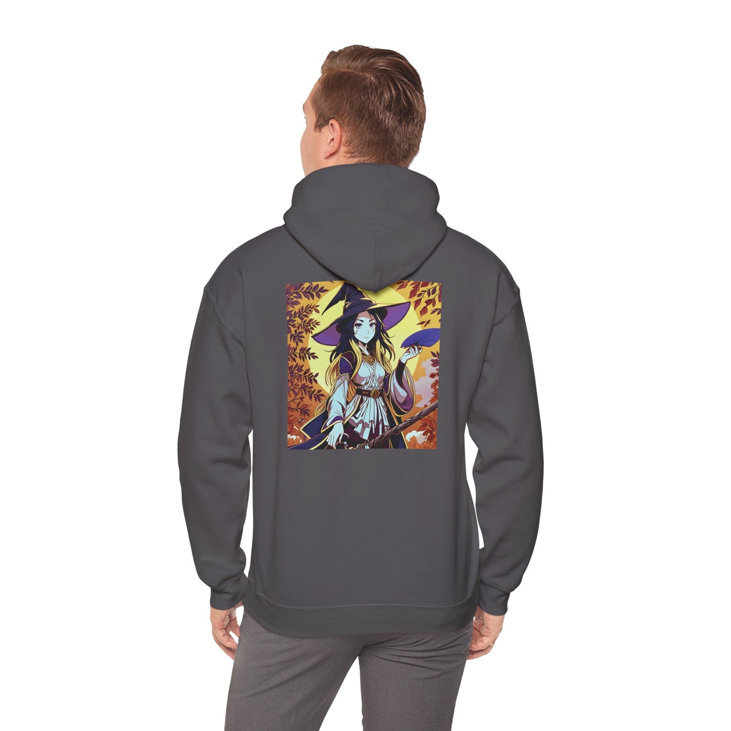 Anime Hoodie Witch Halloween Unisex Heavy Blend™ Hooded Sweatshirt Gildan 18500