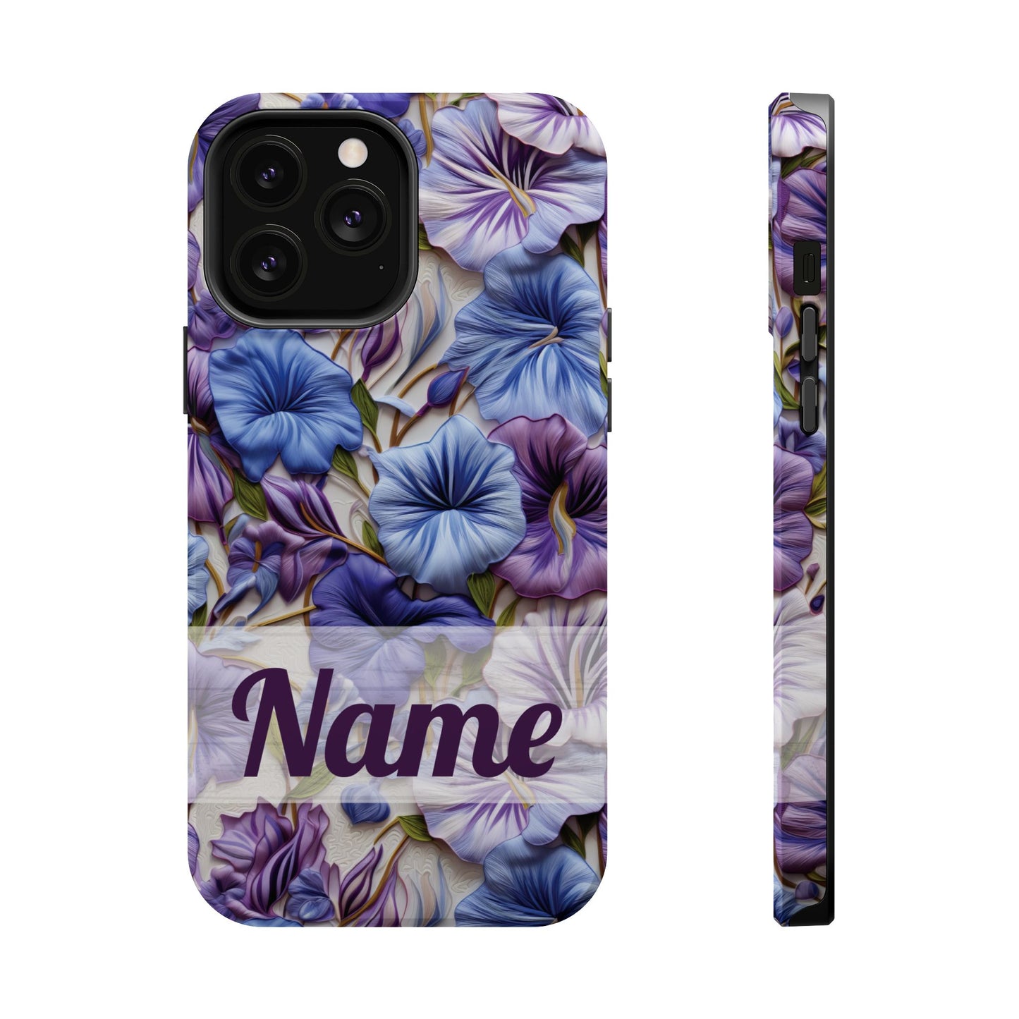 September Birth Flower Phone Case • Morning Glory iPhone Cover • Purple MagSafe Gift