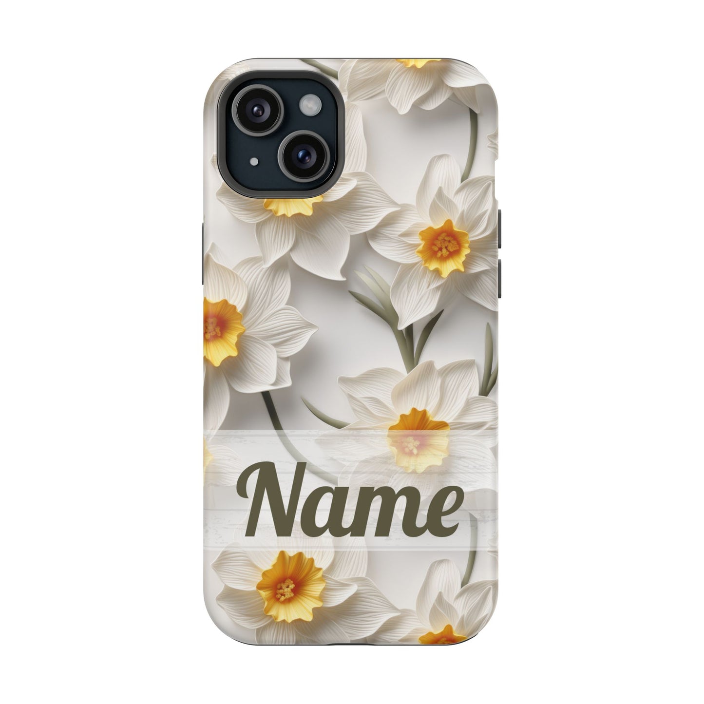 March Birth Flower Phone Case • 3D Daffodil iPhone Cover • Spring Floral MagSafe Gift