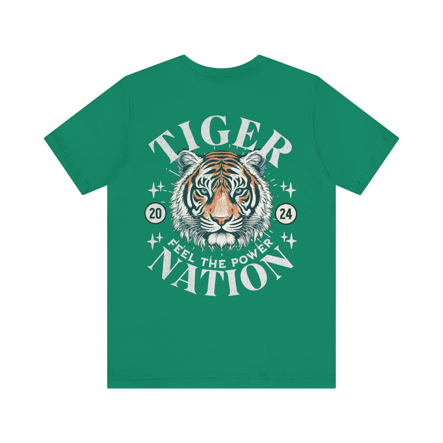 Tiger Nation Two-Sided Graphic T-shirt - Bella Canvas 3001 Unisex Jersey Short Sleeve Tee