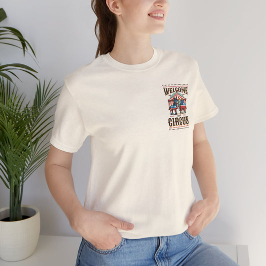 Two-sided Political Circus T-Shirt | Elephant & Donkey Satire Unisex Crew Neck Soft T-shirt election Bella + Canvas 3001