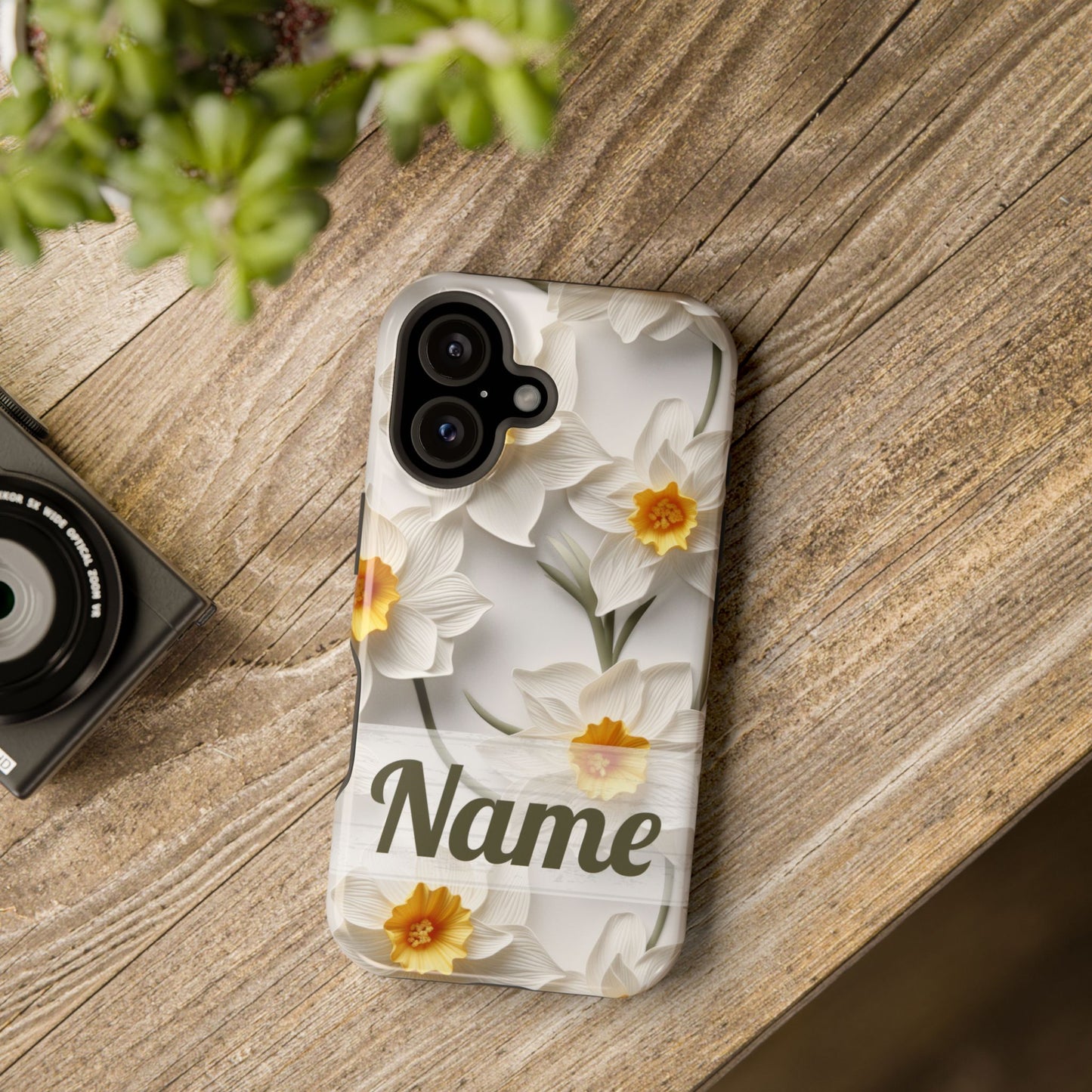 March Birth Flower Phone Case • 3D Daffodil iPhone Cover • Spring Floral MagSafe Gift