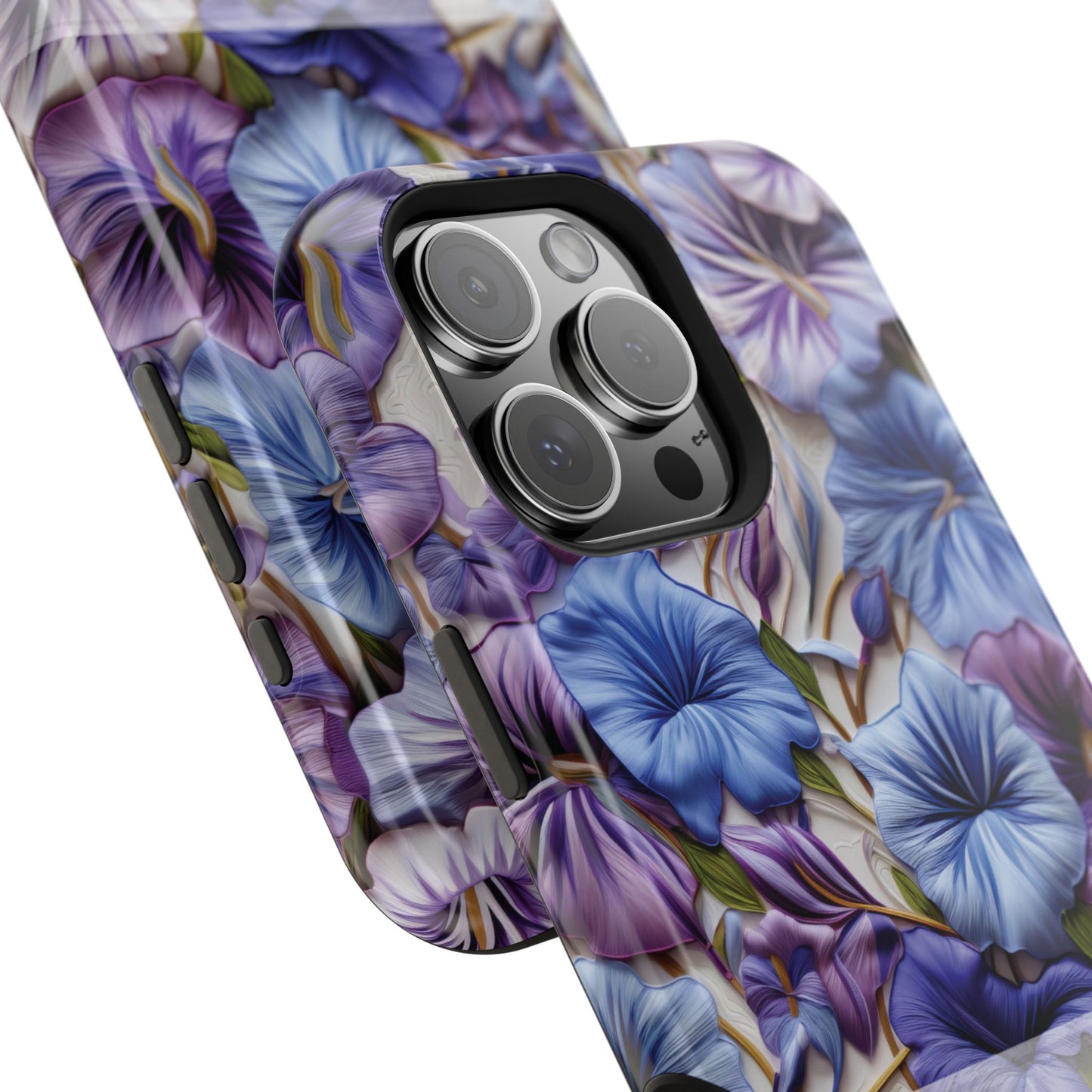 September Birth Flower Phone Case • Morning Glory iPhone Cover • Purple MagSafe Gift