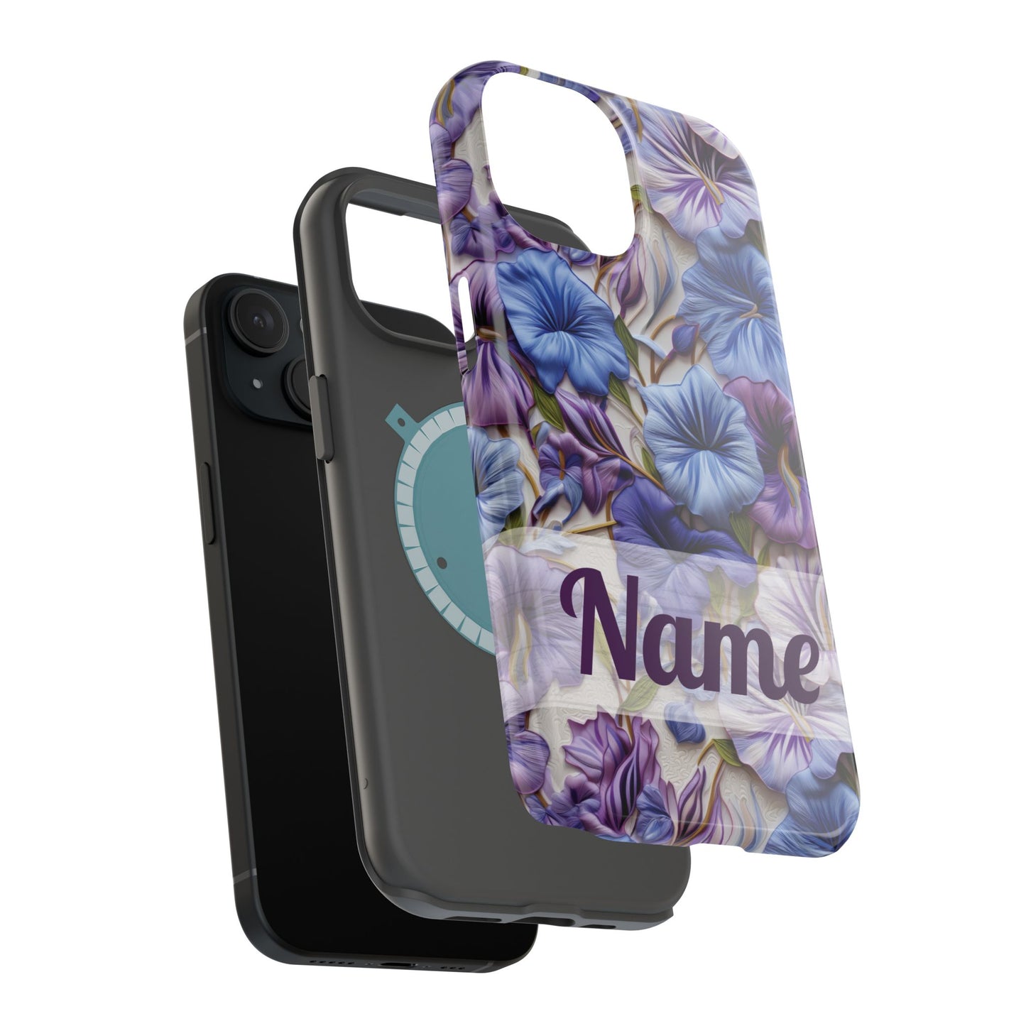 September Birth Flower Phone Case • Morning Glory iPhone Cover • Purple MagSafe Gift