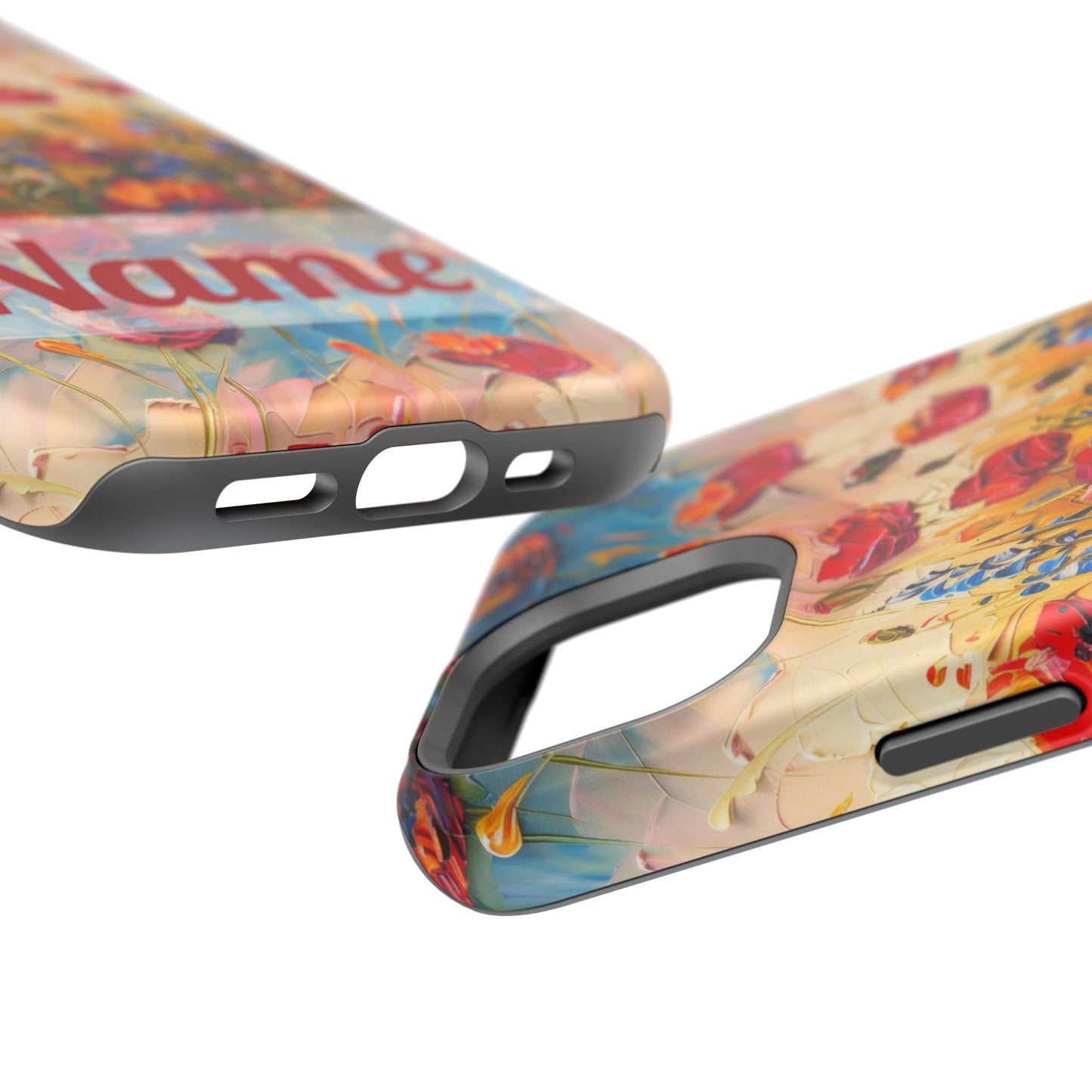 August Birth Flower Phone Case • Red Poppies Poppy iPhone Cover • Colorful Floral MagSafe Gift