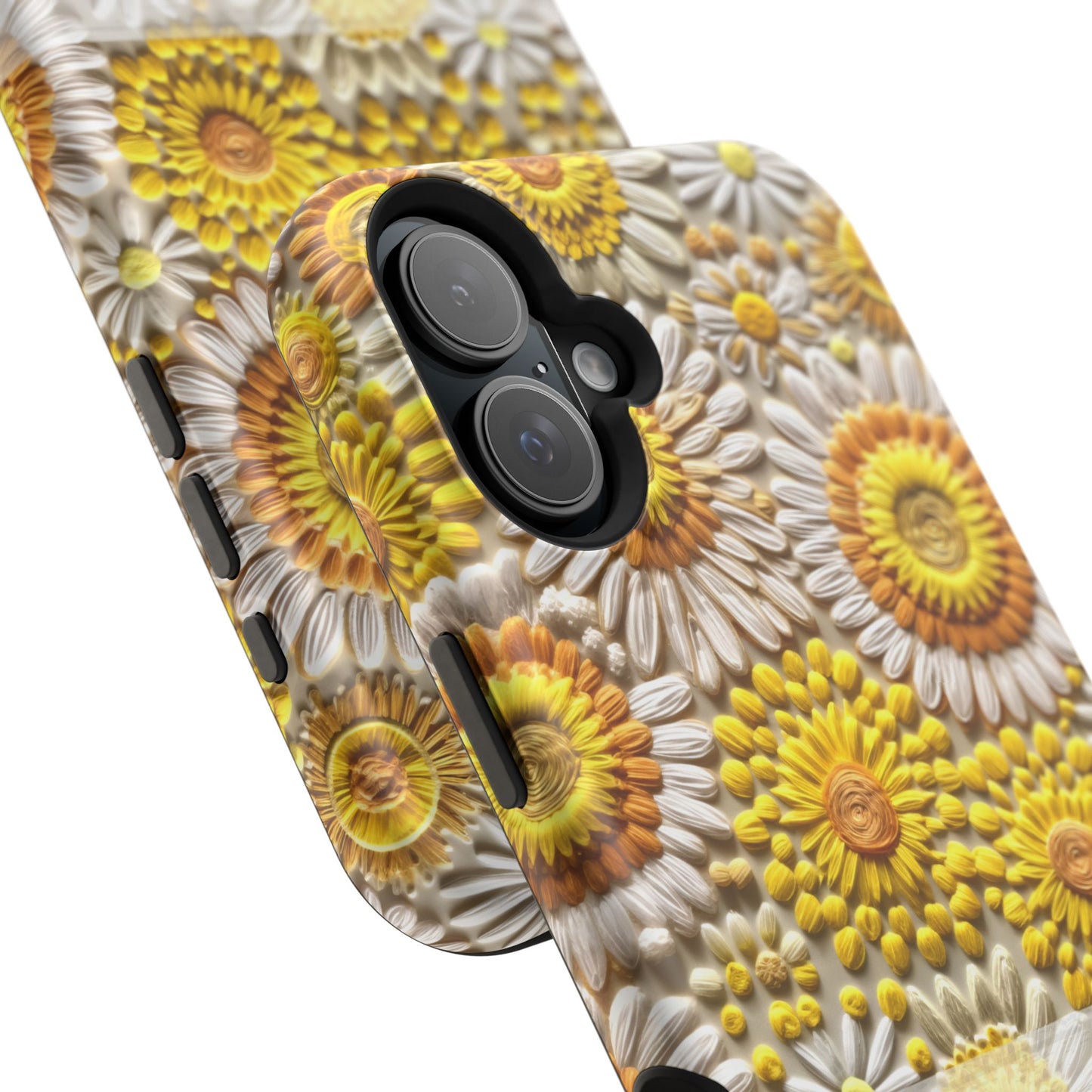 April Birth Flower Phone Case • Embroidered Daisy iPhone Cover • Colorful MagSafe Gift Idea