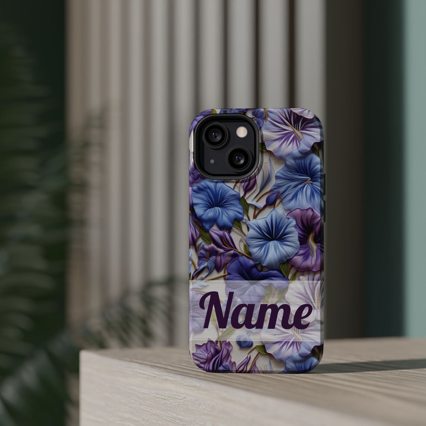 September Birth Flower Phone Case • Morning Glory iPhone Cover • Purple MagSafe Gift