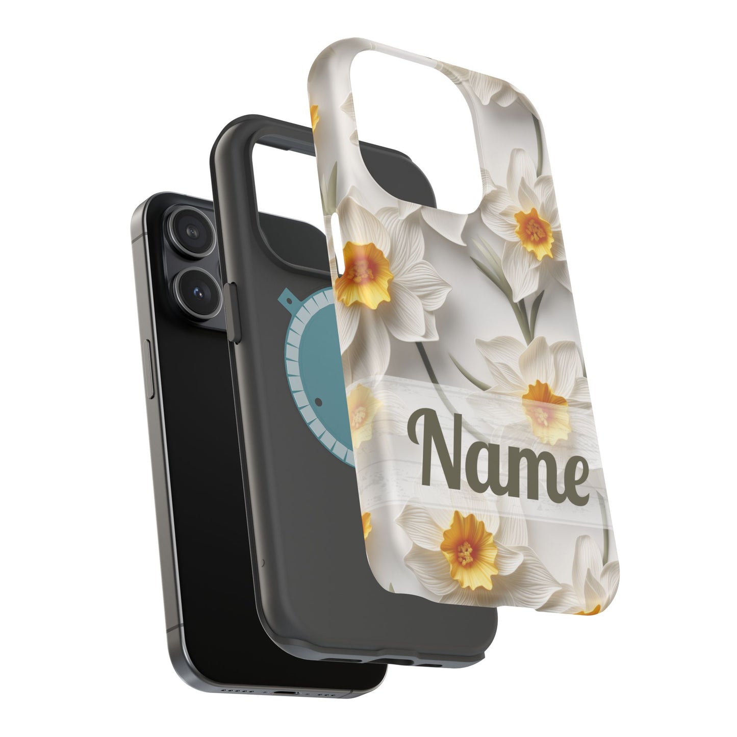 March Birth Flower Phone Case • 3D Daffodil iPhone Cover • Spring Floral MagSafe Gift