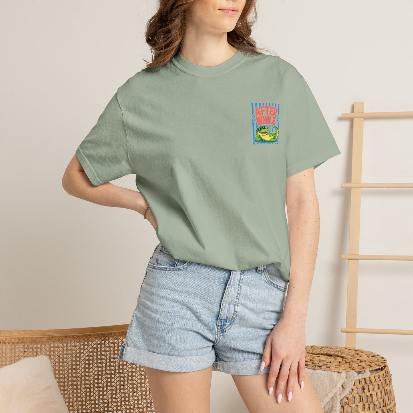 After While Crocodile T-Shirt | Comfort Colors 1717 | Funny Southern Alligator Tee | Cajun Deb Collection