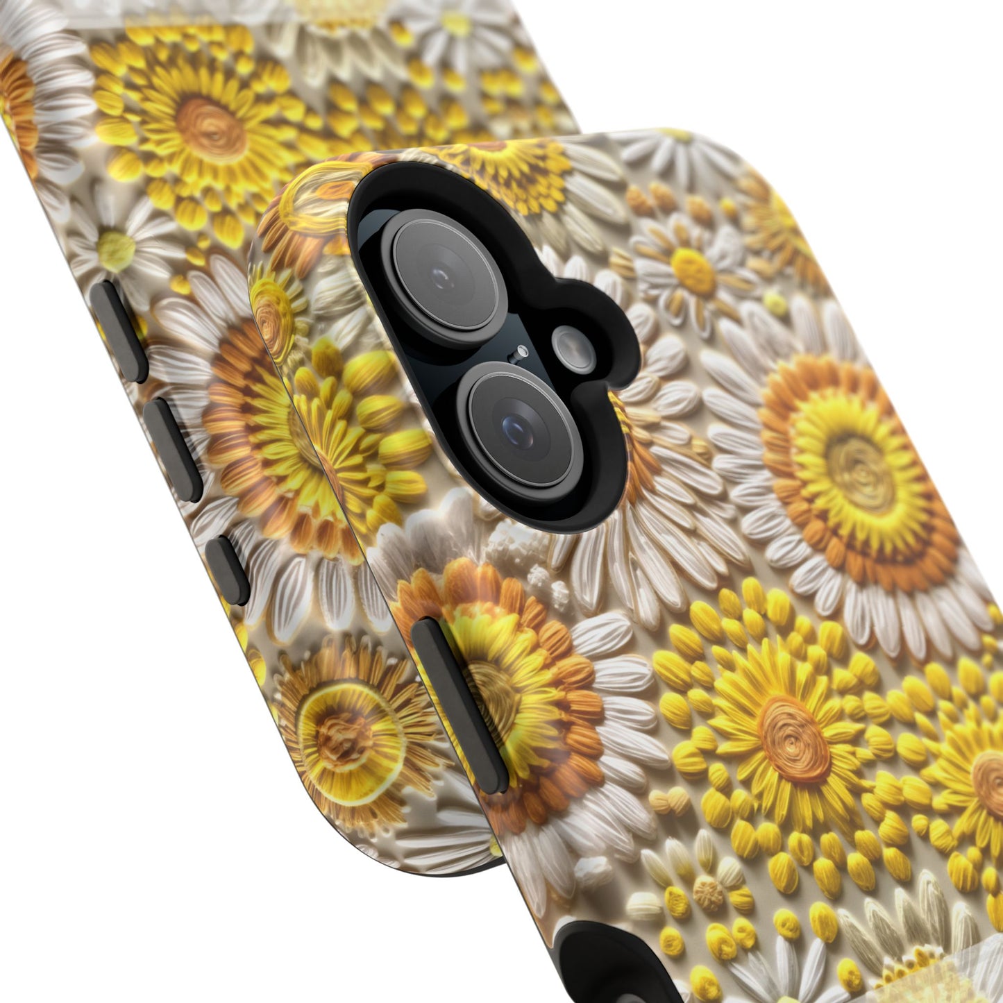 April Birth Flower Phone Case • Embroidered Daisy iPhone Cover • Colorful MagSafe Gift Idea